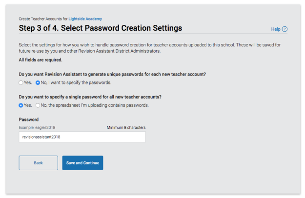 Password Creation